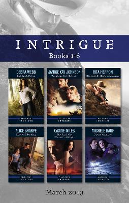 Cover of Intrigue Box Set 1-6/The Dark Woods/Trusting the Sheriff/Hostage at Hawk's Landing/Hidden Identity/The Girl Who Couldn't Forget/Storm Warni