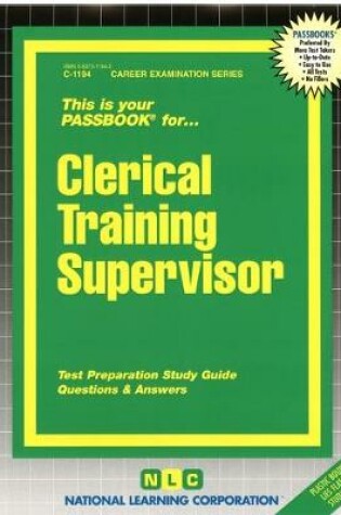 Cover of Clerical Training Supervisor