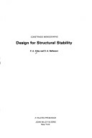 Cover of Kirby: Design for Structural Stability