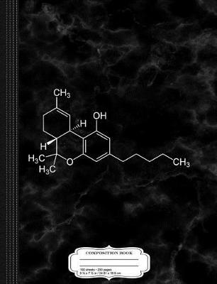 Book cover for THC Molecule Weed 420 Composition Notebook