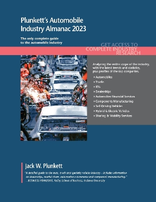 Book cover for Plunkett's Automobile Industry Almanac 2023