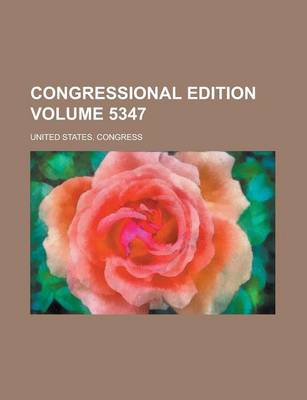 Book cover for Congressional Edition Volume 5347