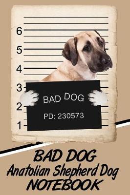 Book cover for Bad Dog Anatolian Shepherd Dog Notebook