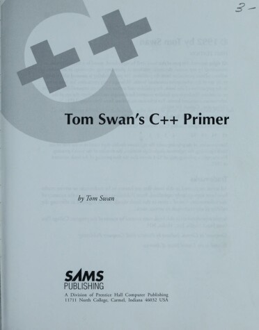 Book cover for Tom Swan's C++ Primer