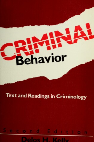 Cover of Criminal Behavior