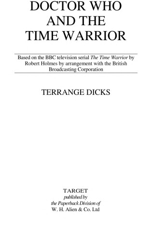 Cover of Doctor Who and the Time Warrior