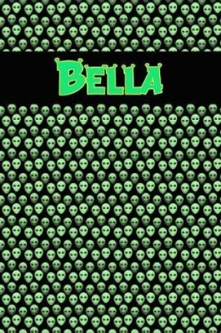 Cover of 120 Page Handwriting Practice Book with Green Alien Cover Bella