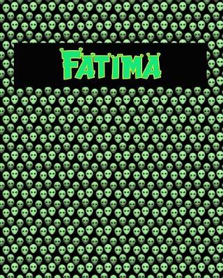 Book cover for 120 Page Handwriting Practice Book with Green Alien Cover Fatima