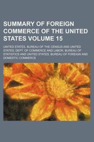 Cover of Summary of Foreign Commerce of the United States Volume 15