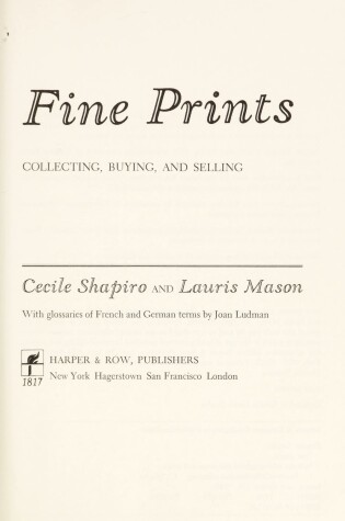 Cover of Fine Prints