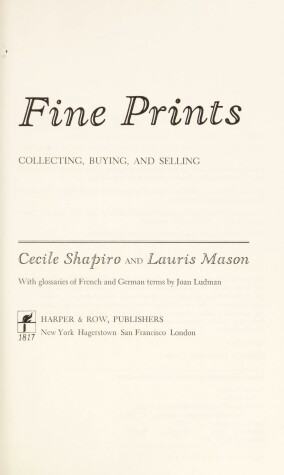 Book cover for Fine Prints