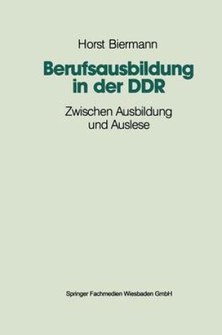Cover of Berufsausbildung in der DDR