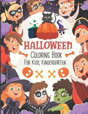 Book cover for Halloween Coloring Book For Kids, Kindergarten