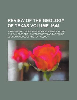 Book cover for Review of the Geology of Texas Volume 1644