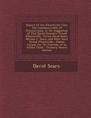 Book cover for Report of the D'Hauteville Case