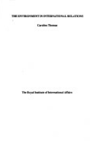 Cover of The Environment in International Relations