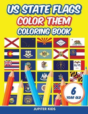 Book cover for US State Flags - Color Them