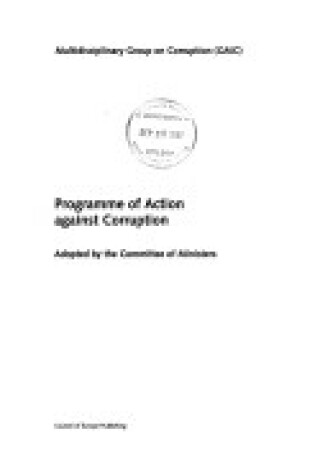 Cover of Programme of Action Against Corruption