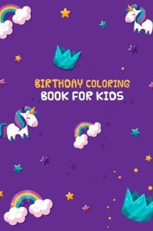 Cover of Birthday Coloring Book for Kids