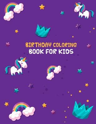 Book cover for Birthday Coloring Book for Kids