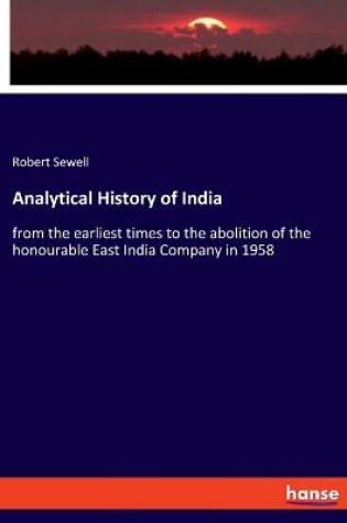 Cover of Analytical History of India