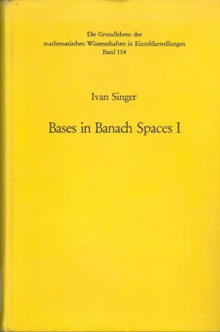 Cover of Bases in Banach Spaces I