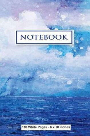 Cover of Notebook 110 White Pages 8x10 inches