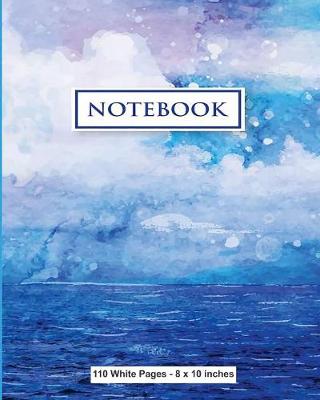 Book cover for Notebook 110 White Pages 8x10 inches