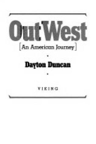 Cover of Out West