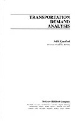 Cover of Transportation Demand Analysis