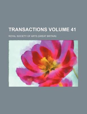 Book cover for Transactions Volume 41