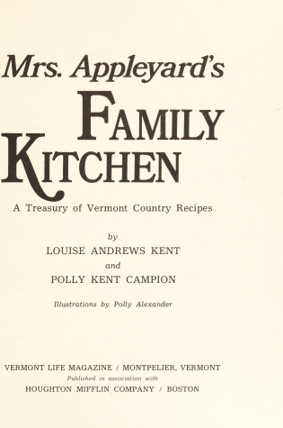 Cover of Mrs.Appleyard's Family Kitchen