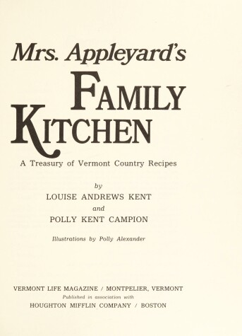 Book cover for Mrs.Appleyard's Family Kitchen