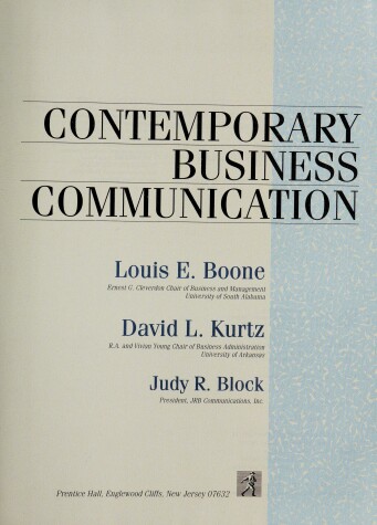 Book cover for Sm Contemporary Business Comm Aie