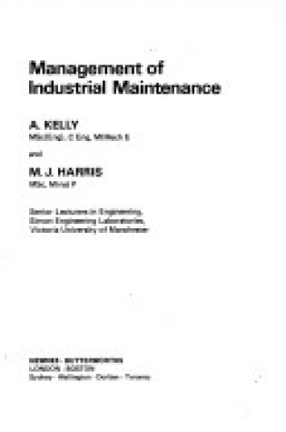 Cover of Management of Industrial Maintenance