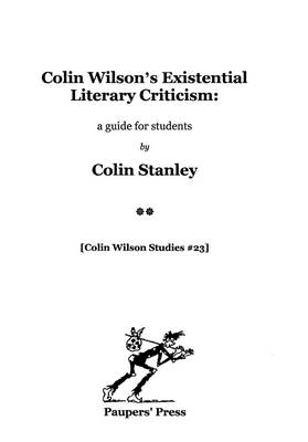 Cover of Colin Wilson's Existential Literary Criticism