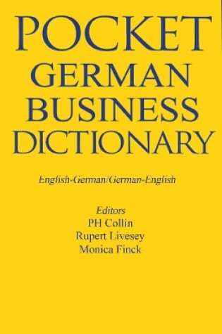 Cover of Pocket Business German Dictionary