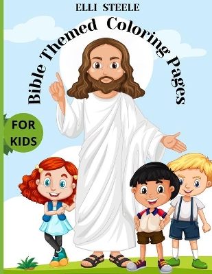 Book cover for Bible Themed Coloring Pages For Kids