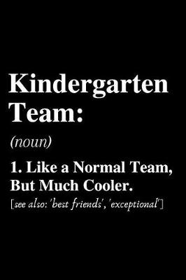 Book cover for kindergarten Team...