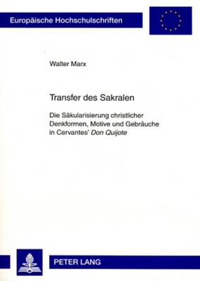 Cover of Transfer des Sakralen