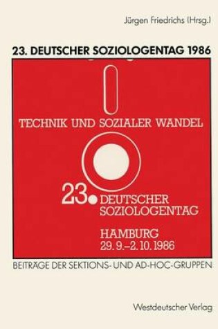 Cover of 23. Deutscher Soziologentag 1986