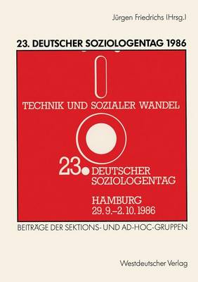 Book cover for 23. Deutscher Soziologentag 1986