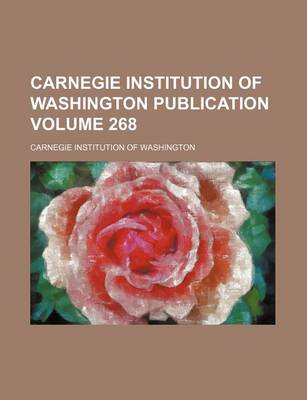 Book cover for Carnegie Institution of Washington Publication Volume 268