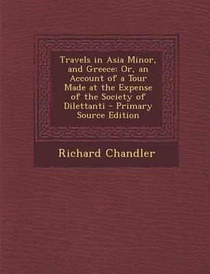 Book cover for Travels in Asia Minor, and Greece