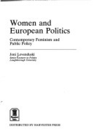 Cover of Women and European Politics