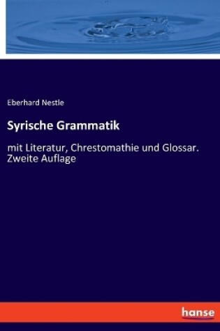 Cover of Syrische Grammatik