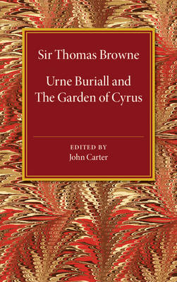 Book cover for Urne Buriall and the Garden of Cyrus