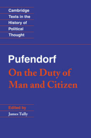 Cover of Pufendorf: On the Duty of Man and Citizen according to Natural Law
