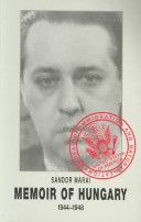 Book cover for Memoir of Hungary, 1944-1948