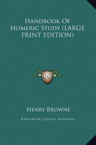 Cover of Handbook of Homeric Study